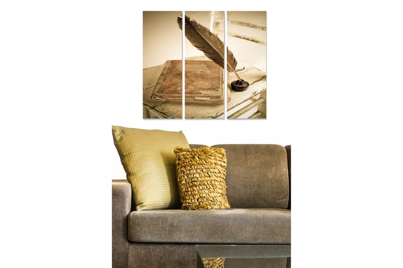 Canvasbilde Nostalgia 3-pk Flerfarget, 22x05 cm