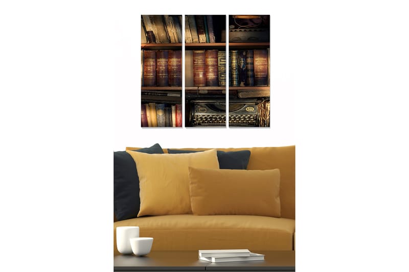 Canvasbilde Nostalgic 3-pk Flerfarget - 22x05 cm - Interiør - Maleri & posters - Lerretsbilder