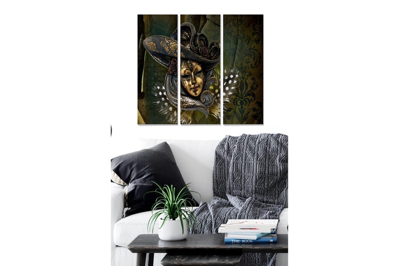 Canvasbilde Oriental 3-pk Flerfarget, 22x05 cm