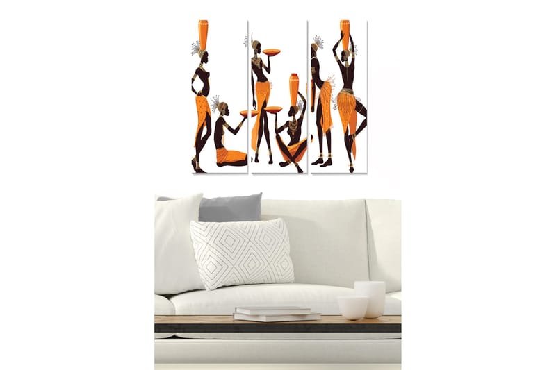 Canvasbilde Oriental 3-pk Flerfarget, 22x05 cm