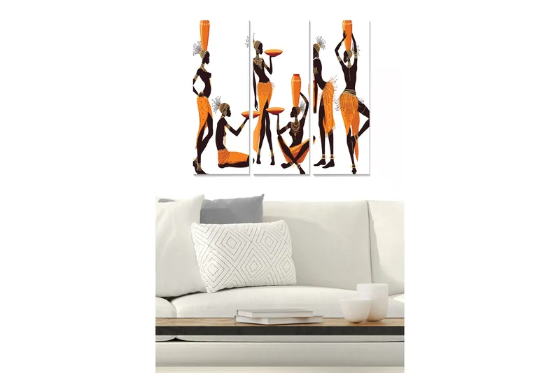 Canvasbilde Oriental 3-pk Flerfarget, 22x05 cm