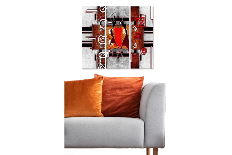 Canvasbilde Oriental 3-pk Flerfarget, 22x05 cm