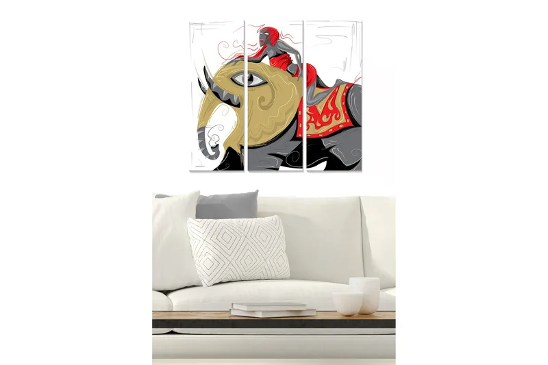 Canvasbilde Oriental 3-pk Flerfarget, 22x05 cm