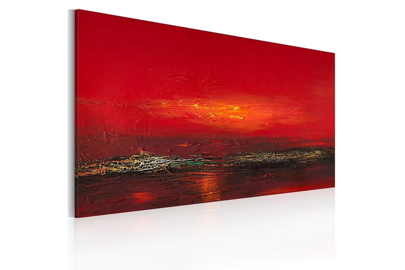 Canvasbilde Rød solnedgang over havet 120x60 cm - Artgeist sp. z o. o. - Lerretsbilder
