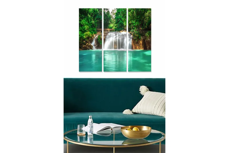 Canvasbilde Scenic 3-pk flerfarget, 22x05 cm