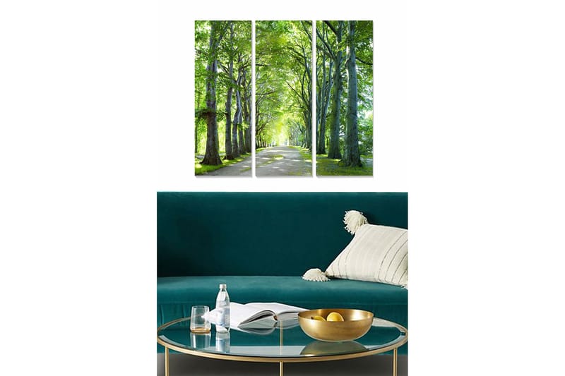 Canvasbilde Scenic 3-pk flerfarget, 22x05 cm