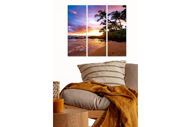Canvasbilde Scenic 3-pk flerfarget, 22x05 cm