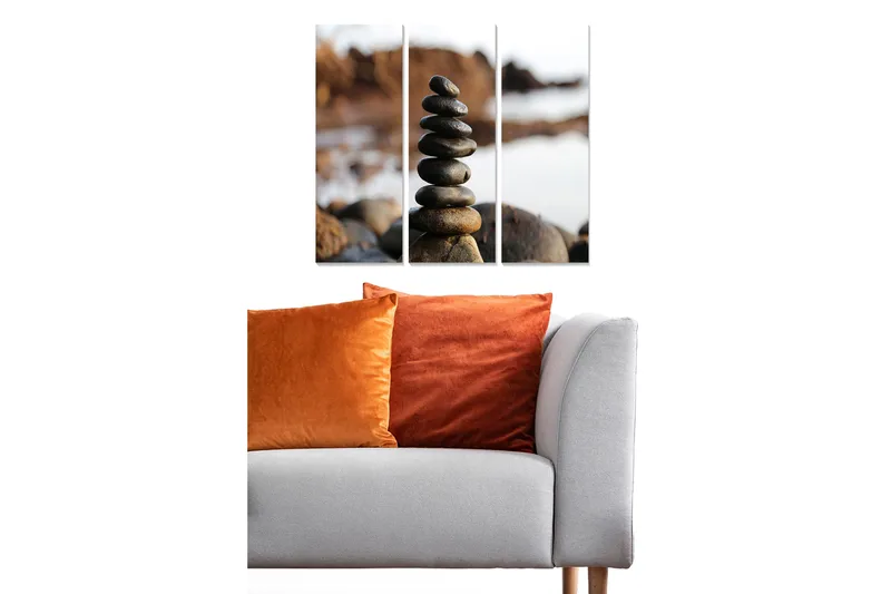 Canvasbilde Scenic 3-pk flerfarget, 22x05 cm