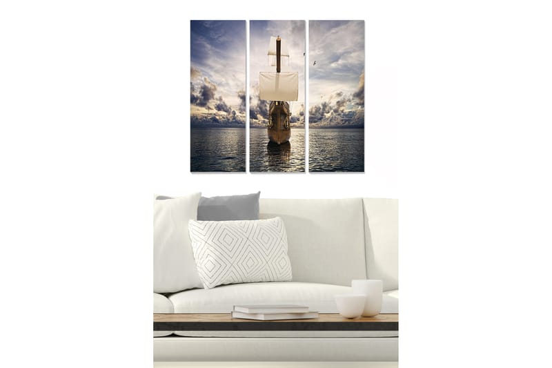 Canvasbilde Scenic 3-pk flerfarget - 22x05 cm - Interiør - Maleri & posters - Lerretsbilder