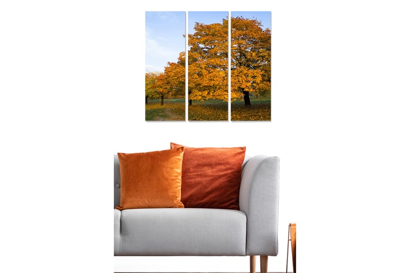 Canvasbilde Scenic 3-pk flerfarget - 22x05 cm - Interiør - Maleri & posters - Lerretsbilder