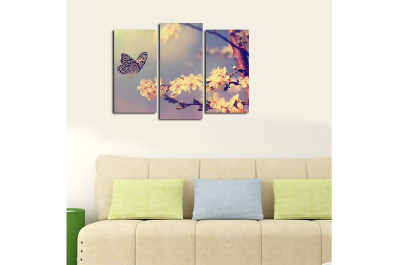 Canvasbilde Scenic 3-pk flerfarget - 22x03 cm - Interiør - Maleri & posters - Lerretsbilder