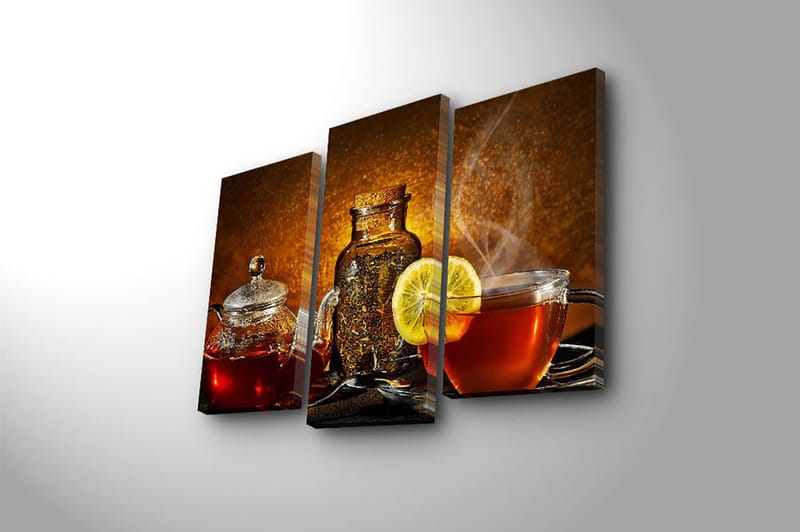 Canvasbilde Scenic 3-pk flerfarget - 22x03 cm - Interiør - Maleri & posters - Lerretsbilder