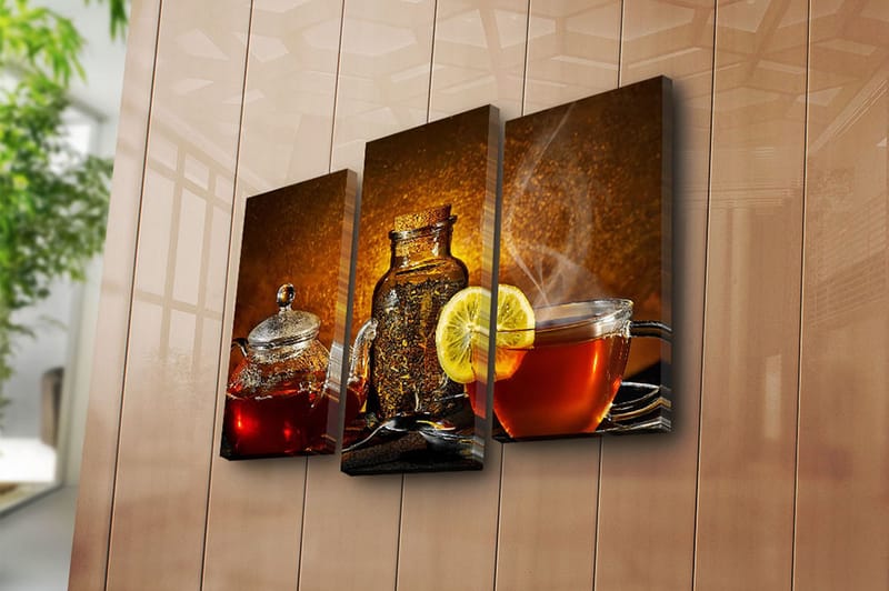 Canvasbilde Scenic 3-pk flerfarget - 22x03 cm - Interiør - Maleri & posters - Lerretsbilder