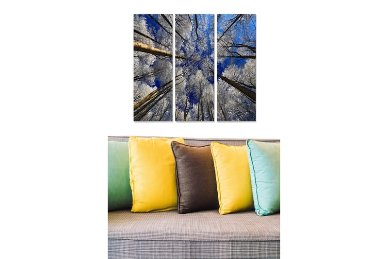 Canvasbilde Scenic 3-pk flerfarget - 22x05 cm - Interiør - Maleri & posters - Lerretsbilder