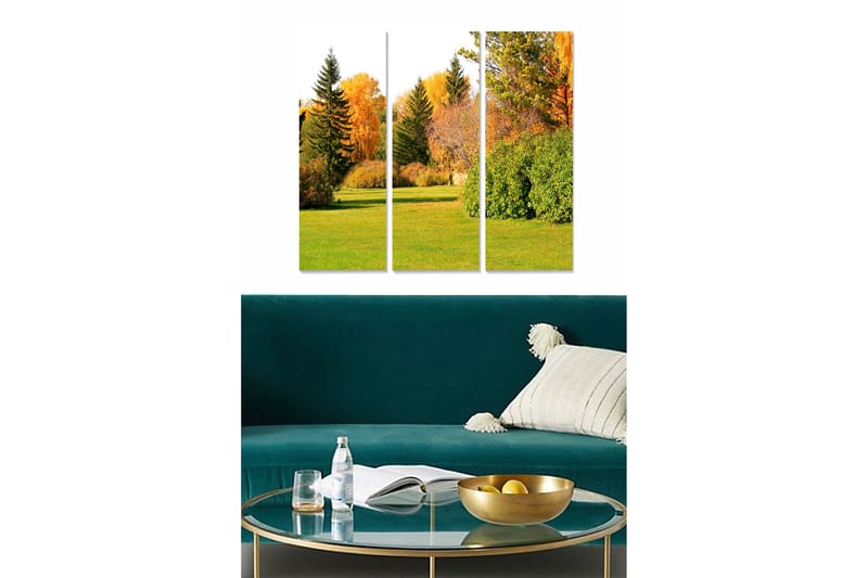 Canvasbilde Scenic 3-pk flerfarget - 22x05 cm - Interiør - Maleri & posters - Lerretsbilder