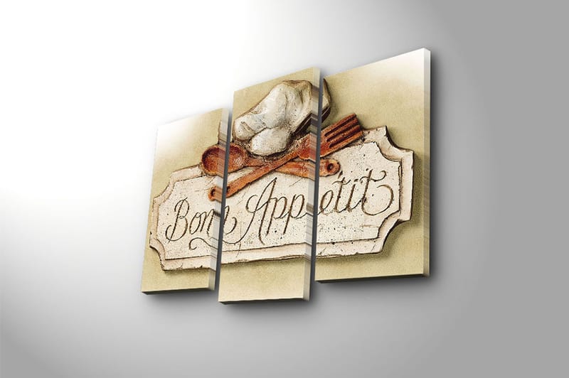 Canvasbilde Scenic 3-pk flerfarget - 22x03 cm - Interiør - Maleri & posters - Lerretsbilder