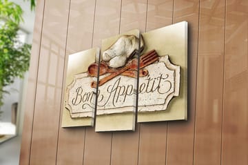 Canvasbilde Scenic 3-pk flerfarget - 22x03 cm - Interiør - Maleri & posters - Lerretsbilder
