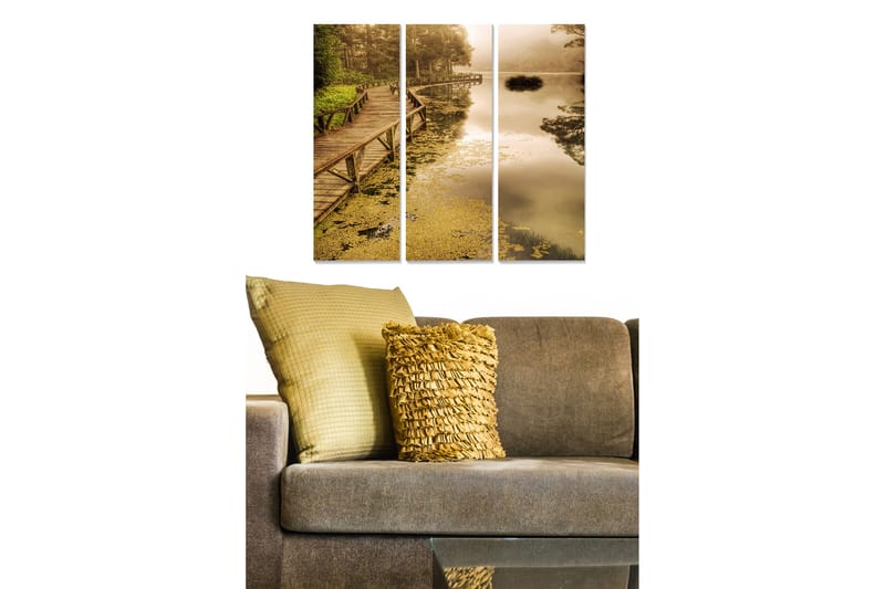 Canvasbilde Scenic 3-pk flerfarget - 22x05 cm - Interiør - Maleri & posters - Lerretsbilder