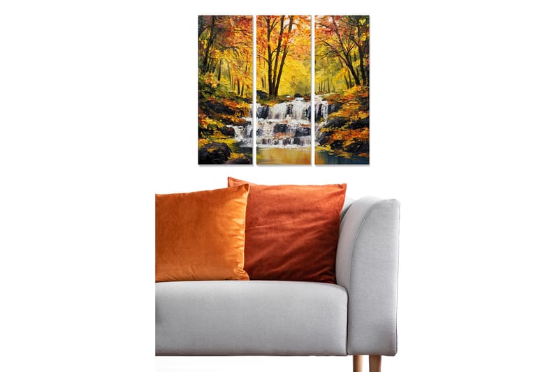 Canvasbilde Scenic 3-pk flerfarget - 22x05 cm - Interiør - Maleri & posters - Lerretsbilder
