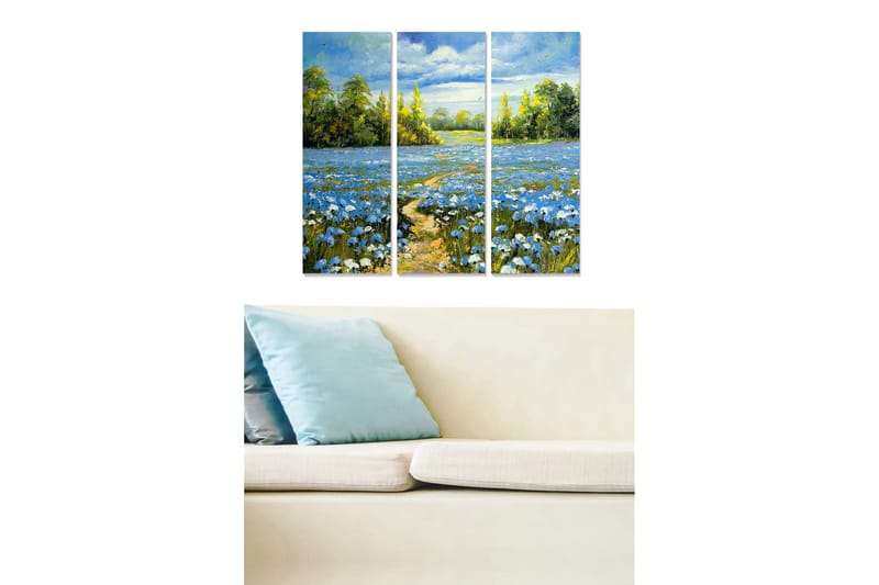 Canvasbilde Scenic 3-pk flerfarget - 22x05 cm - Interiør - Maleri & posters - Lerretsbilder