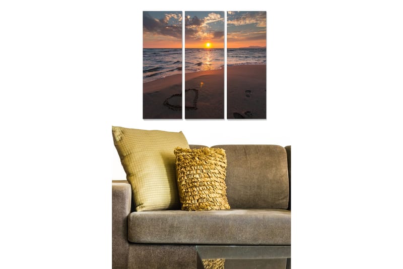 Canvasbilde Scenic 3-pk flerfarget - 22x05 cm - Interiør - Maleri & posters - Lerretsbilder