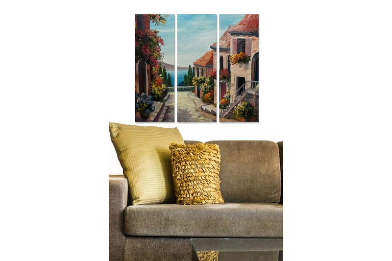Canvasbilde Scenic 3-pk flerfarget - 22x05 cm - Interiør - Maleri & posters - Lerretsbilder