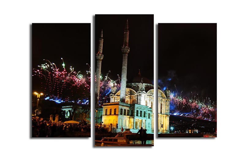 Canvasbilde Scenic 3-pk flerfarget - 22x03 cm - Interiør - Maleri & posters - Lerretsbilder
