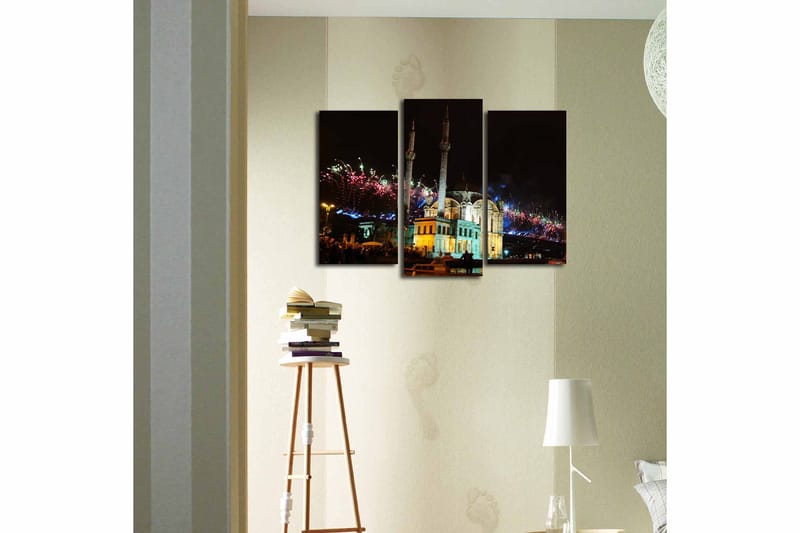 Canvasbilde Scenic 3-pk flerfarget - 22x03 cm - Lerretsbilder