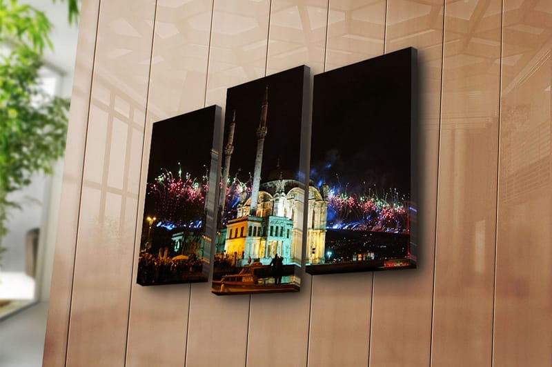 Canvasbilde Scenic 3-pk flerfarget - 22x03 cm - Interiør - Maleri & posters - Lerretsbilder