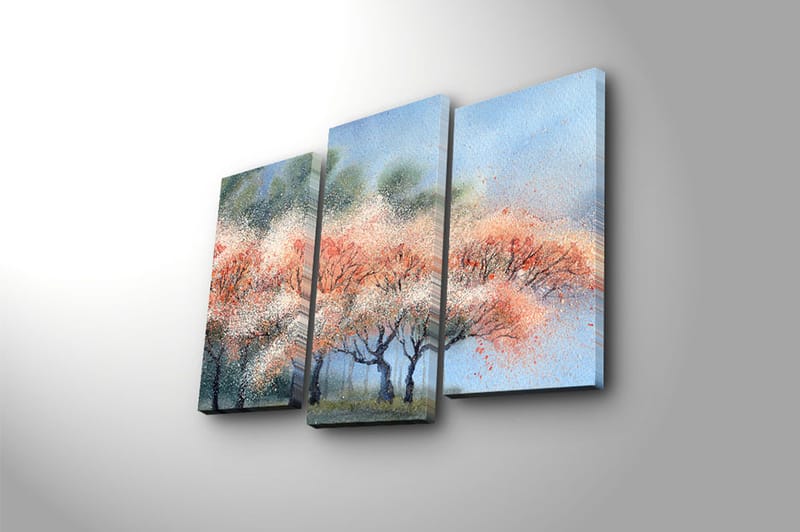 Canvasbilde Scenic 3-pk flerfarget - 22x03 cm - Interiør - Maleri & posters - Lerretsbilder