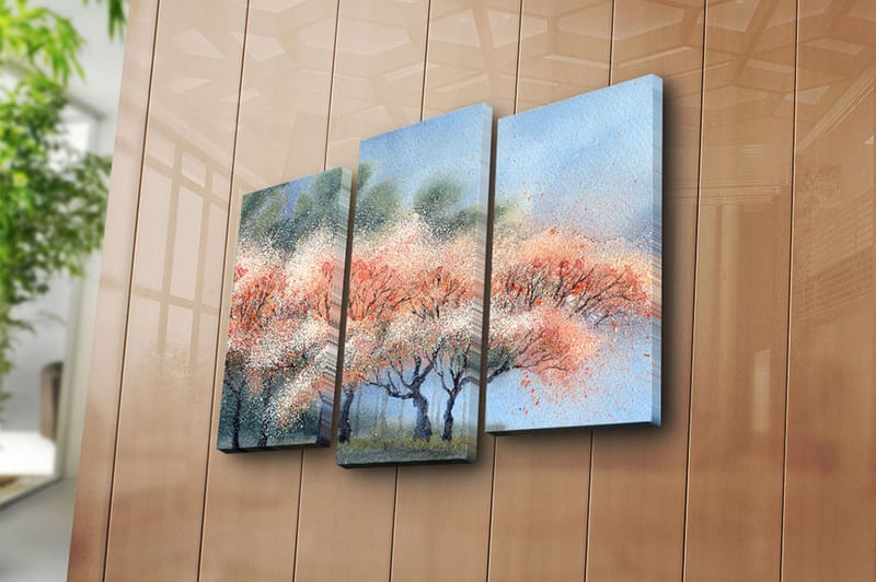 Canvasbilde Scenic 3-pk flerfarget - 22x03 cm - Interiør - Maleri & posters - Lerretsbilder