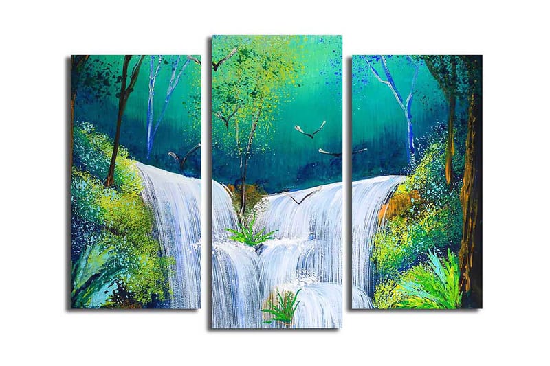 Canvasbilde Scenic 3-pk flerfarget - 22x03 cm - Interiør - Maleri & posters - Lerretsbilder