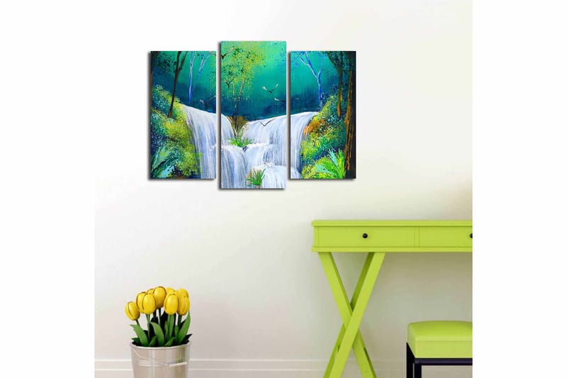 Canvasbilde Scenic 3-pk flerfarget - 22x03 cm - Interiør - Maleri & posters - Lerretsbilder