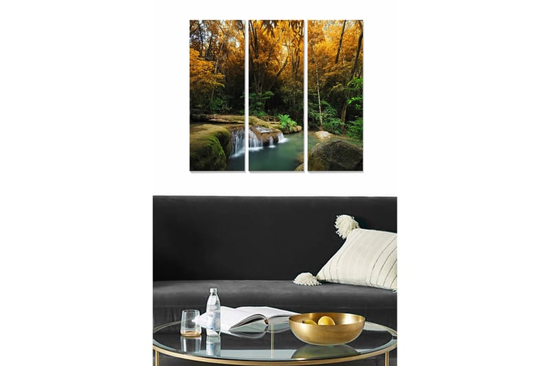 Canvasbilde Scenic 3-pk flerfarget - 22x05 cm - Interiør - Maleri & posters - Lerretsbilder