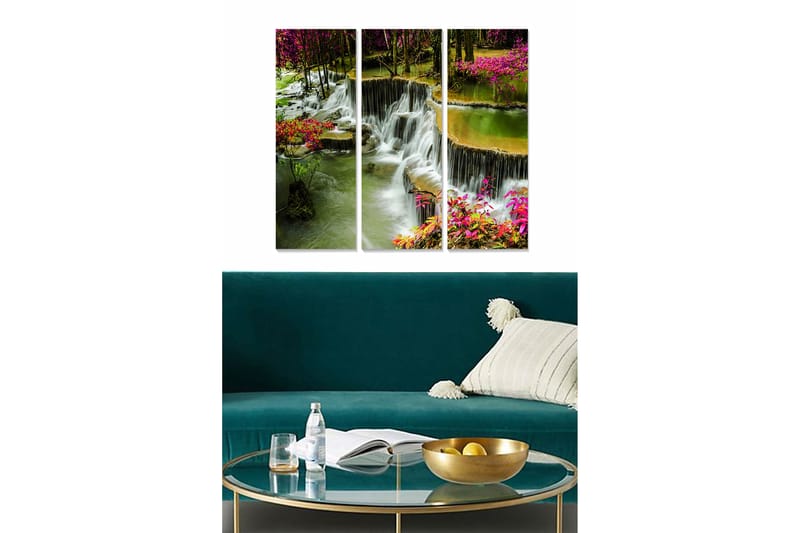 Canvasbilde Scenic 3-pk flerfarget - 22x05 cm - Interiør - Maleri & posters - Lerretsbilder
