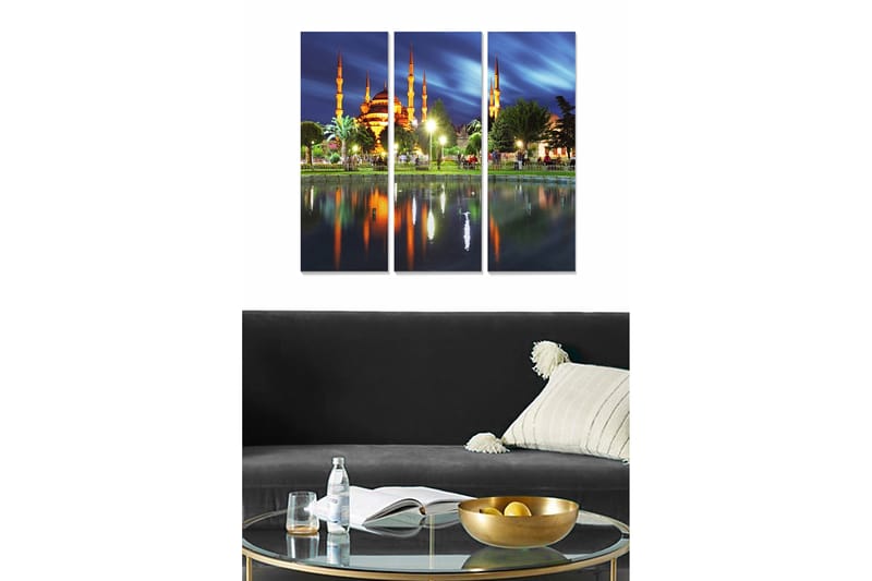 Canvasbilde Scenic 3-pk flerfarget - 22x05 cm - Interiør - Maleri & posters - Lerretsbilder
