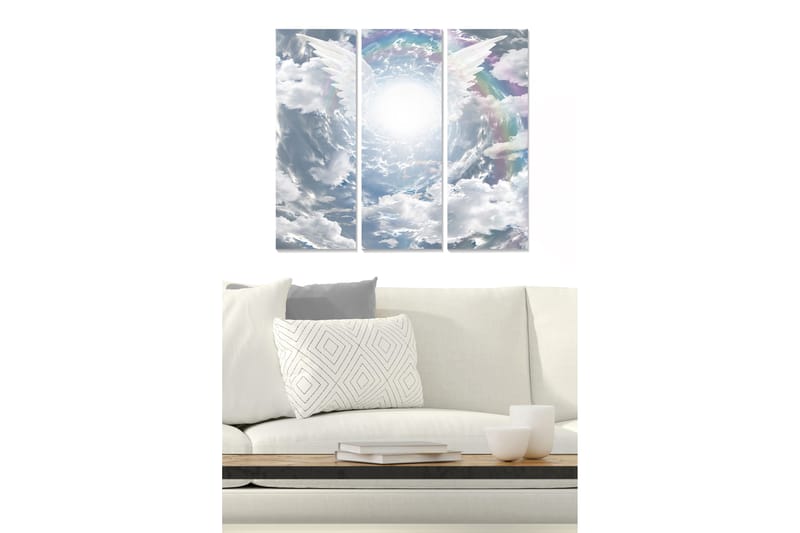 Canvasbilde Scenic 3-pk flerfarget, 22x05 cm