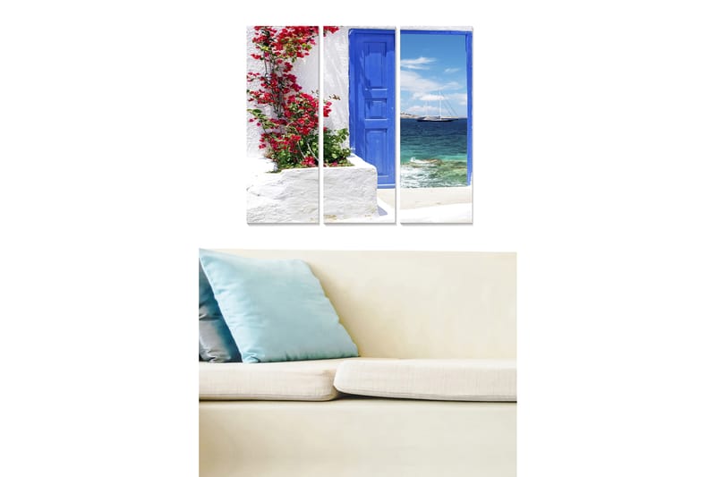 Canvasbilde Scenic 3-pk flerfarget, 22x05 cm