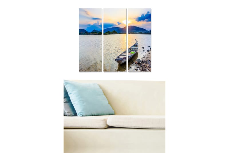Canvasbilde Scenic 3-pk flerfarget - 22x05 cm - Interiør - Maleri & posters - Lerretsbilder