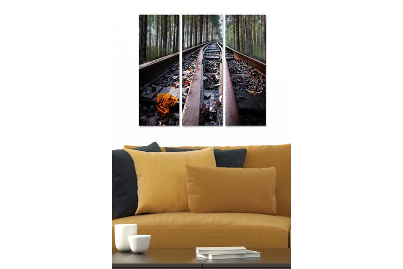 Canvasbilde Scenic 3-pk flerfarget - 22x05 cm - Interiør - Maleri & posters - Lerretsbilder