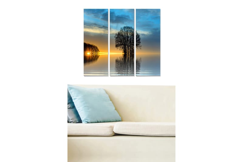 Canvasbilde Scenic 3-pk flerfarget - 22x05 cm - Interiør - Maleri & posters - Lerretsbilder