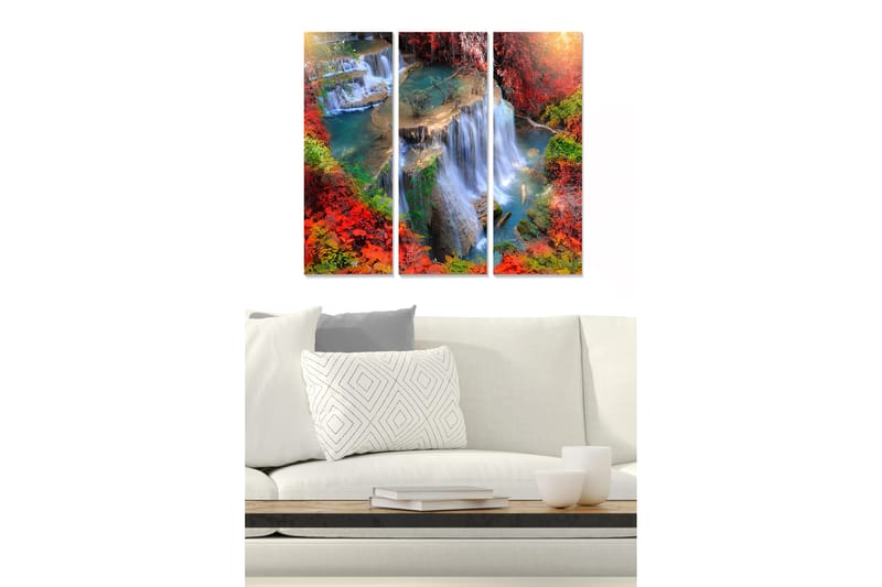 Canvasbilde Scenic 3-pk flerfarget - 22x05 cm - Interiør - Maleri & posters - Lerretsbilder