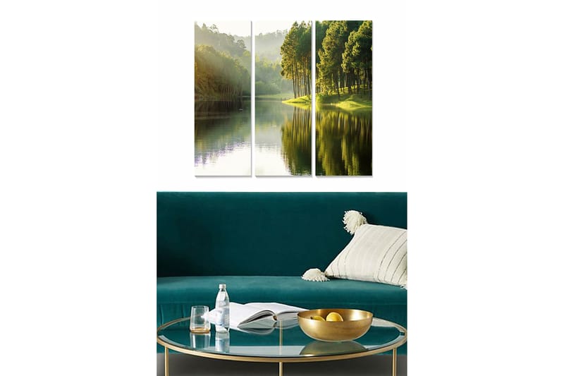 Canvasbilde Scenic 3-pk flerfarget - 22x05 cm - Interiør - Maleri & posters - Lerretsbilder