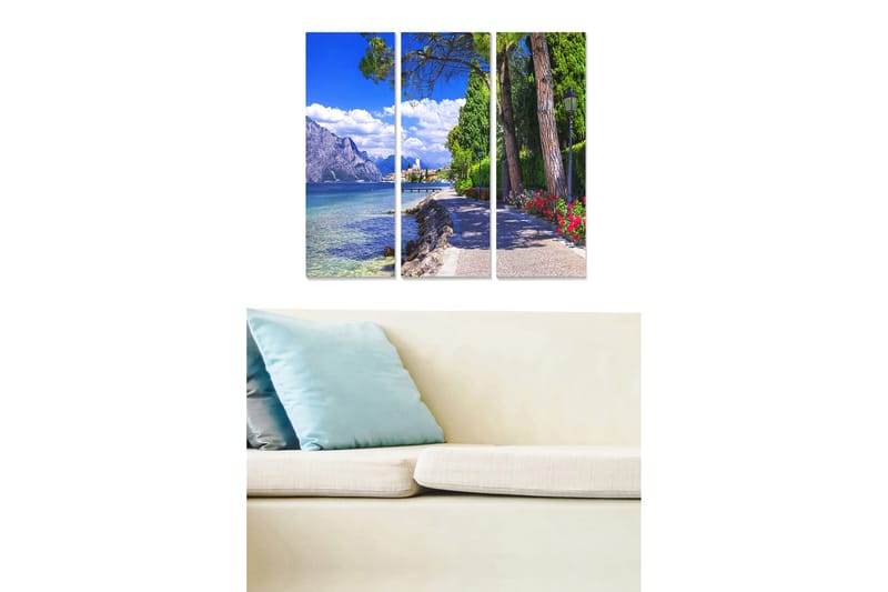 Canvasbilde Scenic 3-pk flerfarget - 22x05 cm - Interiør - Maleri & posters - Lerretsbilder