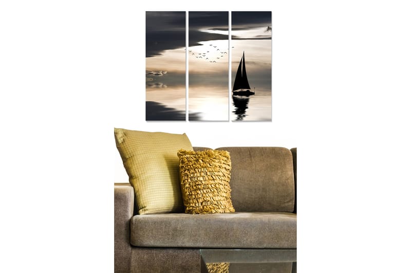 Canvasbilde Scenic 3-pk flerfarget - 22x05 cm - Interiør - Maleri & posters - Lerretsbilder