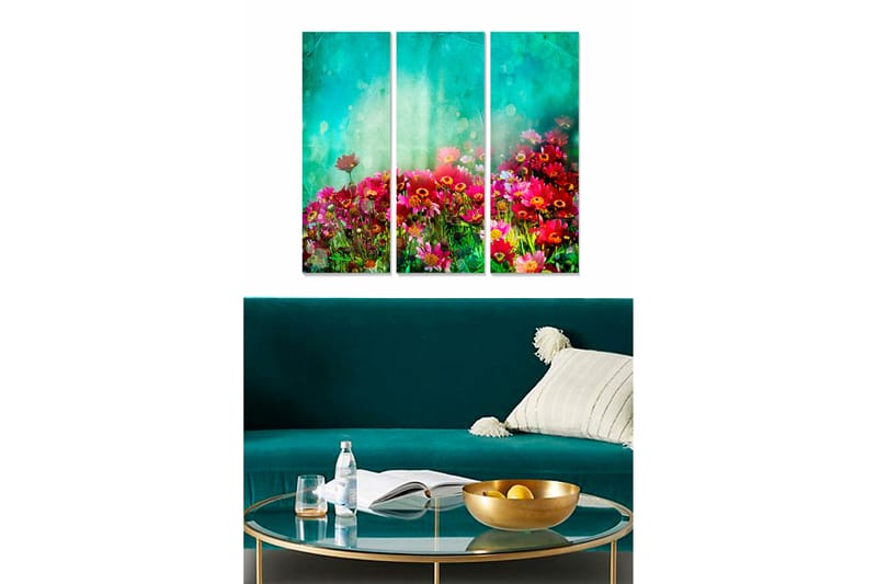 Canvasbilde Scenic 3-pk flerfarget - 22x05 cm - Interiør - Maleri & posters - Lerretsbilder