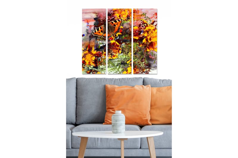 Canvasbilde Scenic 3-pk flerfarget - 22x05 cm - Interiør - Maleri & posters - Lerretsbilder