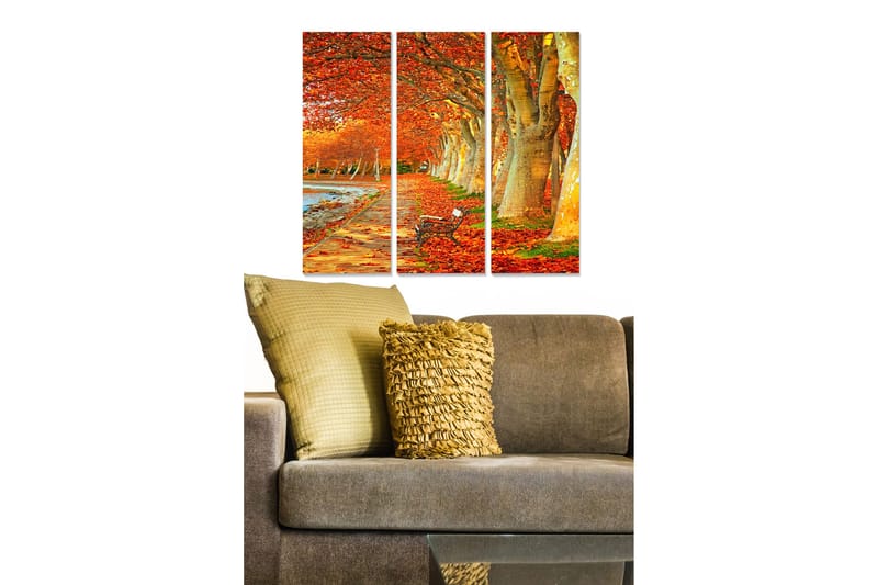 Canvasbilde Scenic 3-pk flerfarget, 22x05 cm