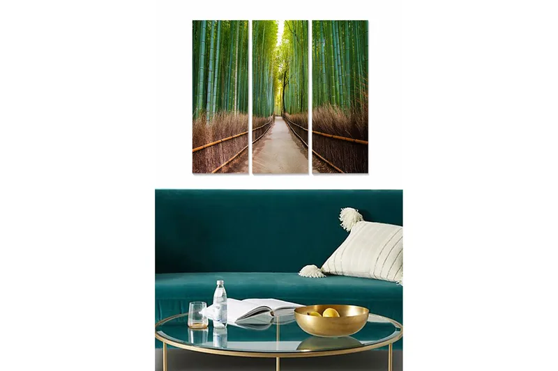 Canvasbilde Scenic 3-pk flerfarget, 22x05 cm