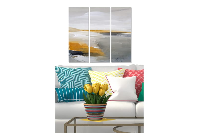 Canvasbilde Scenic 3-pk flerfarget, 22x05 cm